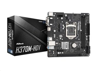 ASRock MB Sc LGA1151 H370M-HDV, Intel H370, 2xDDR4, 1xHDMI, 1xDVI, 1xVGA, mATX