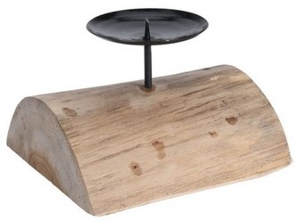 svícen 15x13x12cm teak.dřevo