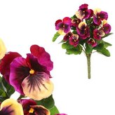 Maceška - umělá kytice, fialovo-žlutá