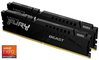 DIMM DDR5 32GB 5200MT/s CL36 (Kit of 2) KINGSTON FURY Beast Black EXPO