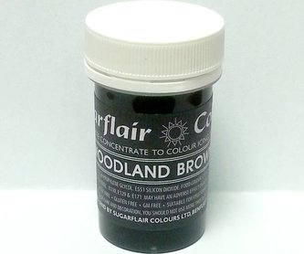 Pastelová gelová barva Sugarflair (25 g) Woodland Brown