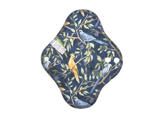 Slipová vložka (PUL) - Papoušek Indigo, limetkový velur (kojenecký plyš)