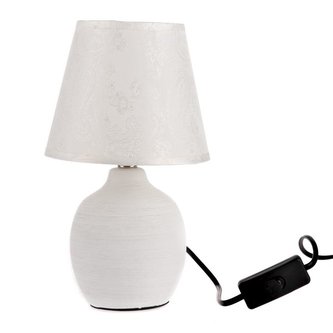 Keramická stolní lampička - perleťová, 1/18