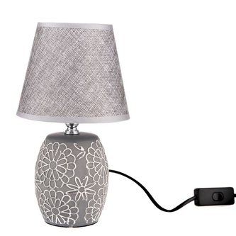 Keramická stolní lampička - šedá, 1/18