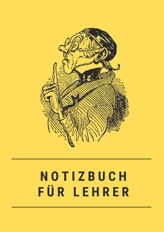 Notizbuch für Lehrer - A5 - schön gestaltet mit Leseband - Hardcover blanko - 100 Seiten 90g/m² - Wilhelm Busch
