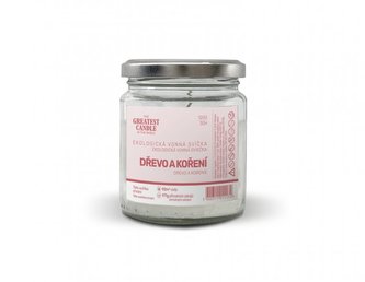 The Greatest Candle Zero-waste svíčka ve skle (120 g) - dřevo a koření - vydrží hořet cca 30 hodin
