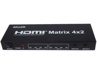 PremiumCord HDMI matrix switch 4:2,s audiem, rozlišení 4Kx2K