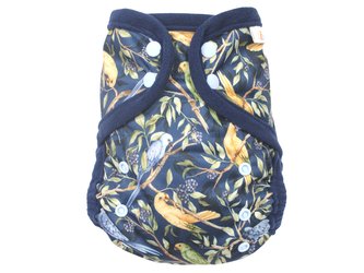 Svrchní kalhotky (M), bez křidélek - Papoušek Indigo PAT