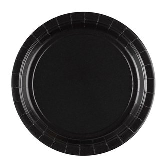 EKO Papírové talíře černé 23 cm - 8 ks