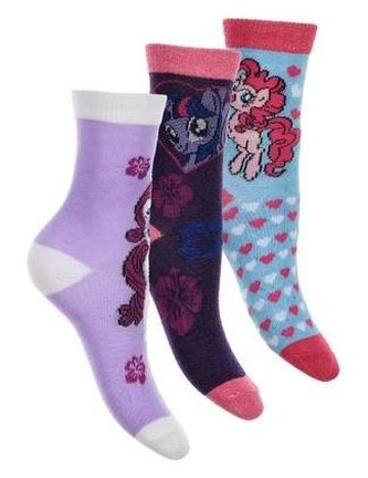 SADA 3 KS PONOŽKY MY LITTLE PONY - velikost 23-26