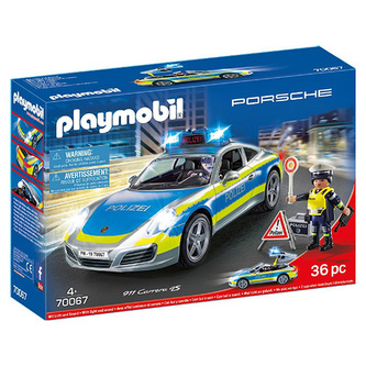 Porsche 911 Carrera 4S Policie Playmobil, Policie, 36 dílků