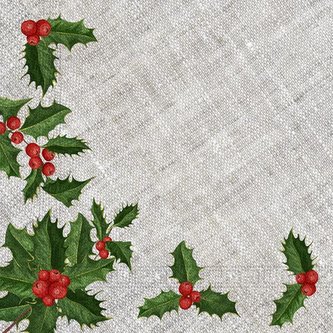 UBROUSKY VÁNOČNÍ JMELÍ 3VRSTVÉ 33X33CM