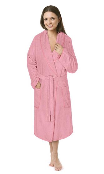 Froté župan dámský - růžový - vel. XXXL