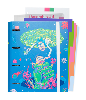 Kroužkový pořadač Rick And Morty: Virový útok se složkami (26 x 32 cm)