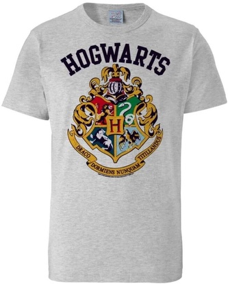 Pánské easy fit tričko Harry Potter: Hogwarts (2XL) šedé bavlna Pánské easy fit tričko Harry Potter: Hogwarts (2XL) šedé bavlna