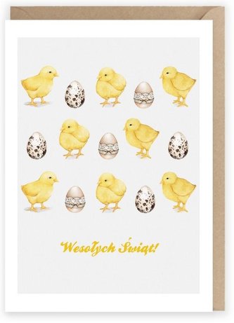Kartka okolicznościowa Kurczaczki, eko K091