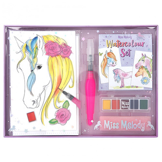 Kreativní sada Miss Melody, Set s vodovkami a štětcem