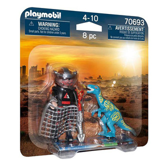 DUOPACK VELOCIRAPTOR WITH DINO CATCHER 70693