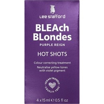 Lee Stafford Tónovací kúra pro blond vlasy Bleach Blondes Purple Reign Hot Shots (Colour Correcting Treatment) 4 x 15 ml woman