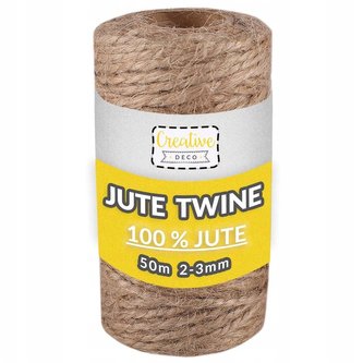 Sznurek jutowy ozdobny do pakowania 3mm 50m