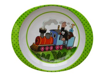 TALÍŘ KRTEK MAŠINKA, 2UCHA, 19CM, MELAMIN