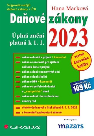 Daňové zákony 2023 - Úplná znění k 1. 1. 2023