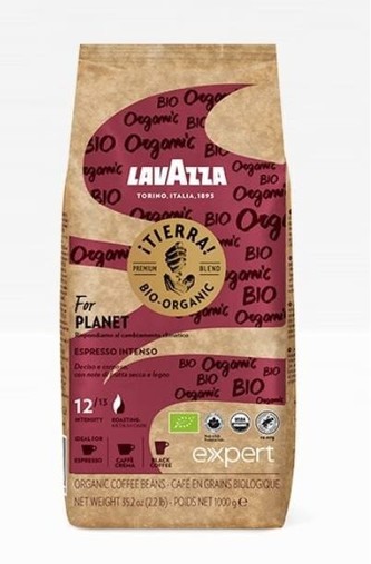 Lavazza Expert ¡Tierra! Bio Organic Espresso Intenso - zrnková káva, 1 000 g