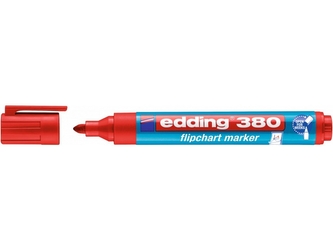 Popisovač na bílou tabuli a flipchart "380", červená, 1,5-3mm, kuželový hrot, EDDING