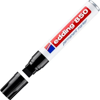 Permanentní popisovač "850", černá, 5-16 mm, klínový hrot, EDDING 4-850001