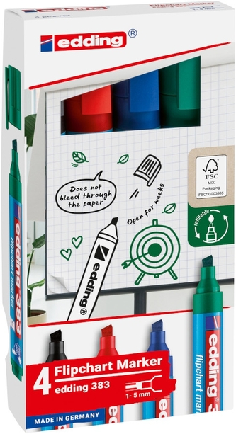 Popisovač na flipchart EDDING 383, sada 4 ks