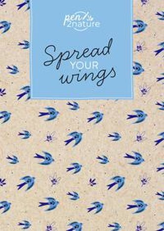 Spread Your Wings - Notizbuch (Motiv Vögel) A5 | dotted | Hardcover