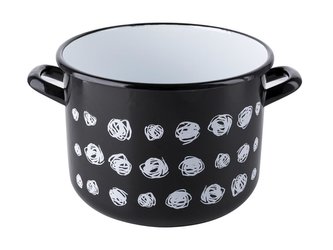 * SMALTOVANÝ HRNEC 22CM 6,25L ASTERICO ČERNÝ B/P