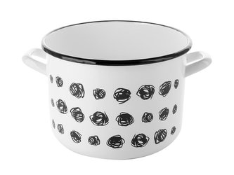 * SMALTOVANÝ HRNEC 22CM 6,25L ASTERICO BÍLÝ B/P