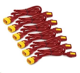 APC Power Cord Kit (6 ks), Locking, C13 to C14, 1.2m, Red APC Power Cord Kit (6 ks), Locking, C13 to C14, 1.2m, Red
