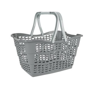 NÁKUPNÍ KOŠÍK 15 L, 40X29X22,5 CM, SEVERSKÁ ŠEDÁ NÁKUPNÍ KOŠÍK 15 L, 40X29X22,5 CM, SEVERSKÁ ŠEDÁ