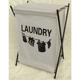 Koš na prádlo látkový, barva šedivá.