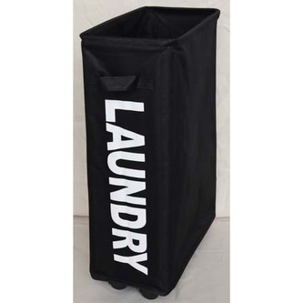 Koš na prádlo plátěný, barva černá.