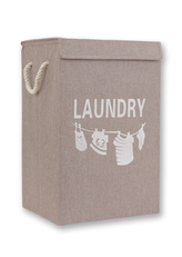 Koš na prádlo plátěný, barva hnědá