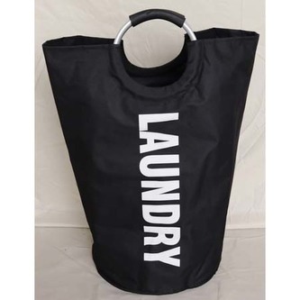 Koš na prádlo plátěný, barva černá.