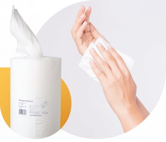 FBF Naturalky netkaná perforovaná utěrka v roli 100 útržků 30 x 30 cm, 50 g/m2