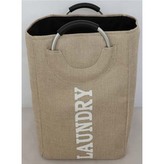 Koš na prádlo plátěný, barva krémová.