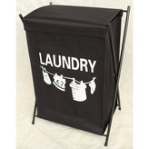 Koš na prádlo látkový, barva černá.