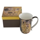 HOME ELEMENTS Hrnek 400 ml, Klimt, Polibek tmavý