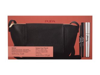 Pupa Vamp! řasenka Vamp! 9 ml + tužka na oči Vamp! 0,35 g 100 + kabelka