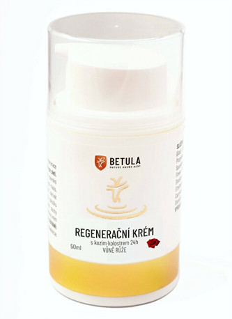 Betula pendula Regenerační krém s kozím kolostrem 24 h s vůní růže 100 ml