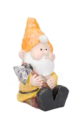 Trpaslík sedící žlutý 17x10x11 cm