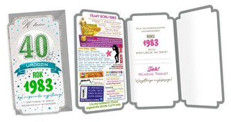 Karnet Urodziny 40