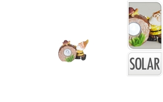 Solární trpaslík na zahradu 9,5x13,5x7,5 cm oranžový