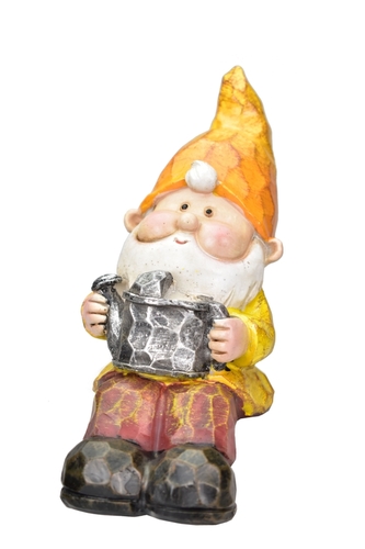 Trpaslík sedící žlutý 17x7,5x8,5 cm