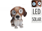 Solární pes Bígl na zahradu 13,5x10x9,5 cm